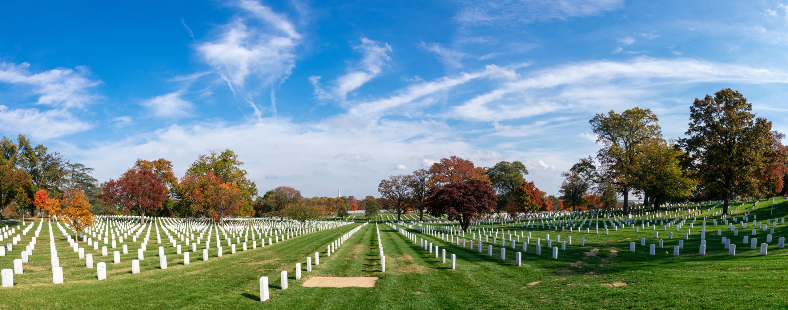 The Fall season Panorama at Arlington National Cemetery